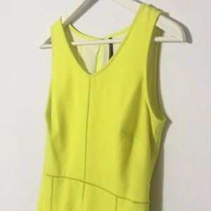 Andrew Marc Neon Yellow Dress